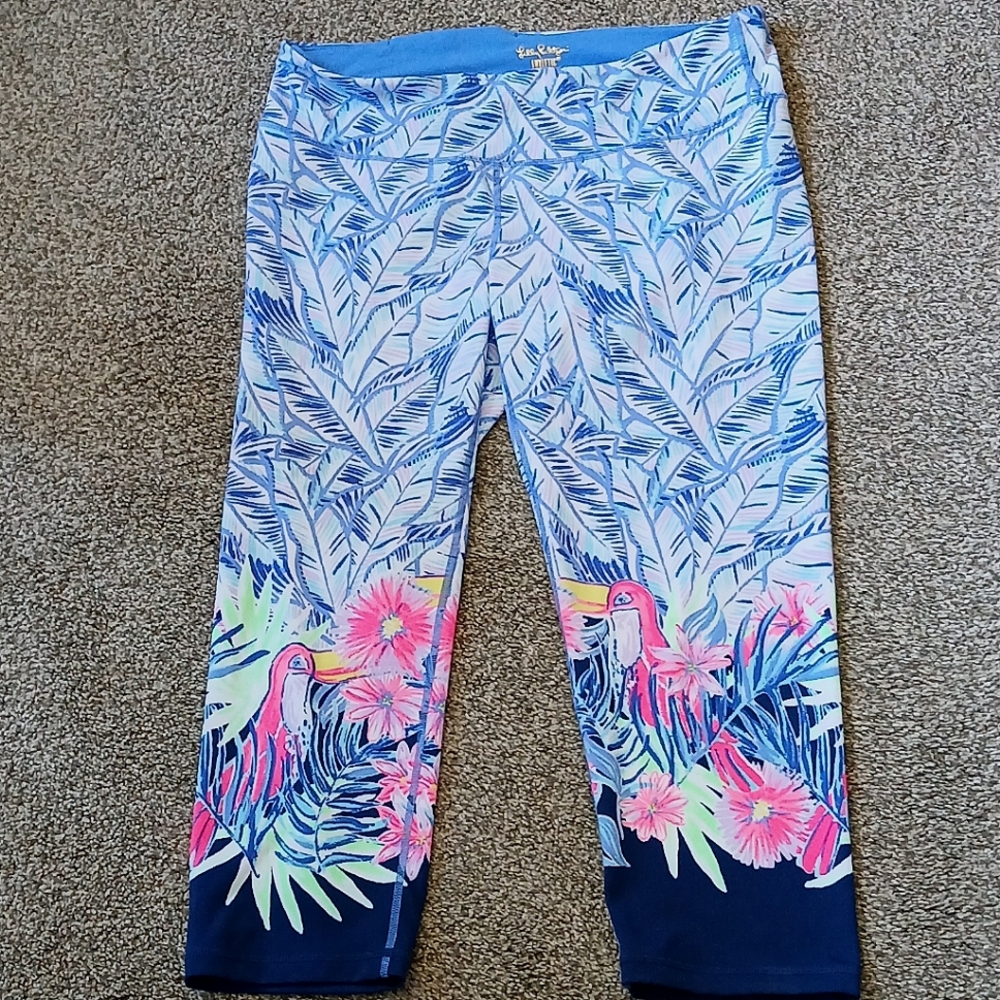 Lilly Pulitzer Luxletic Mid-Rise Capri Leggings Women's Size Large